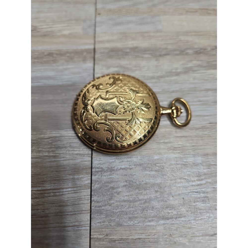 BUCHERER Vintage Quartz Pocket Watch Gold Tone 47mm SWISS MADE - Picture 8 of 8